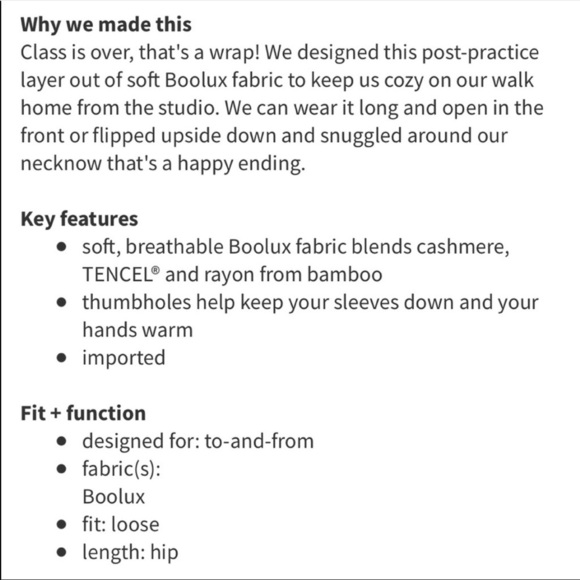 Lululemon Twist & Wrap Sweater - Picture 2 of 9